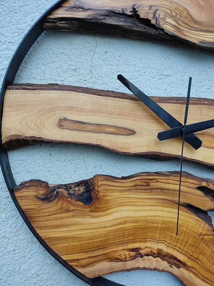 Clocks Wood Natural Clock Wooden Clock Wood Slice Art Live Edge Clock