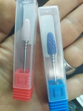 Dmoley-brocas de cerámica y tungsteno para uñas, accesorios para manicura, taladro eléctrico, Color rosa/Negro/azul, 4 colores