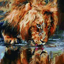 Алмазная мозаика GF 3679 Львиная жажда 40*50