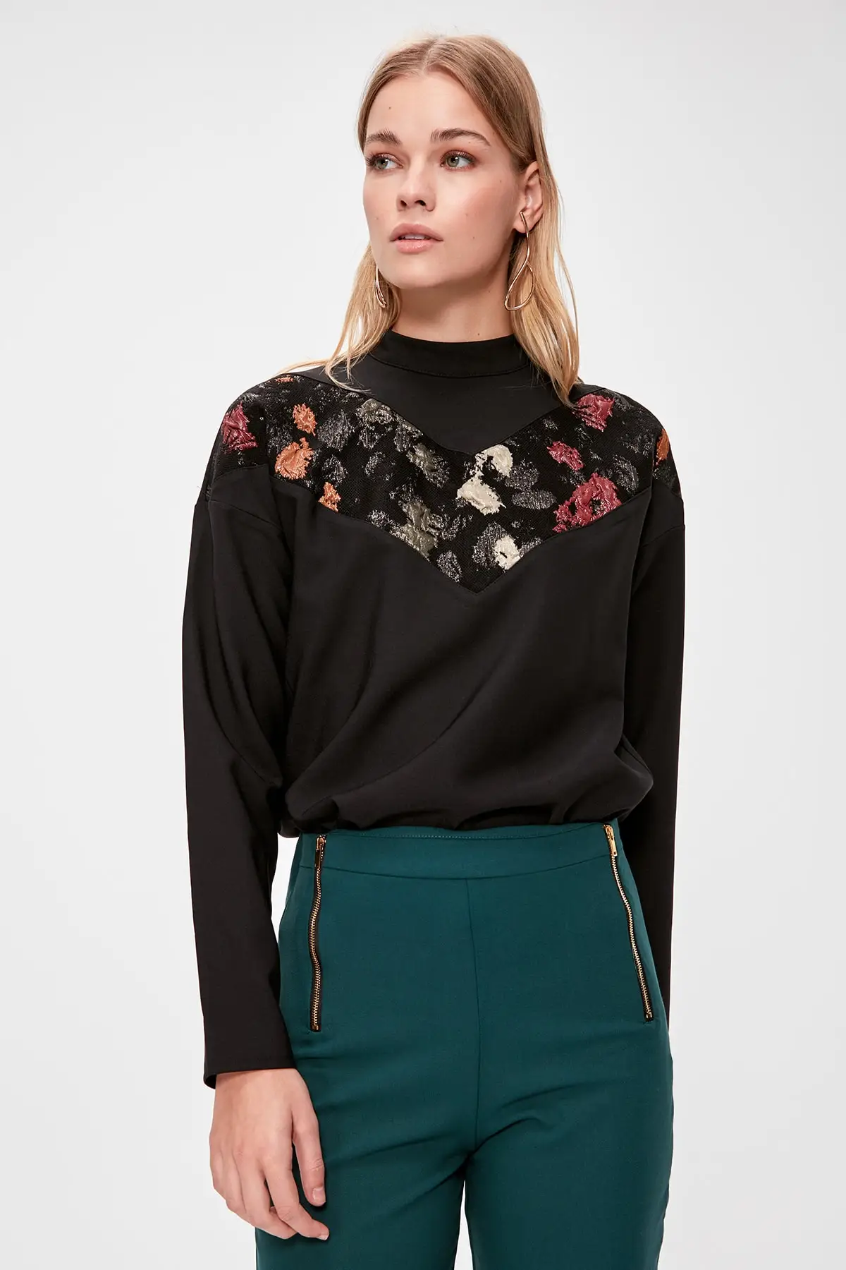 Trendyol жаккардовая блузка TWOAW20BZ0979