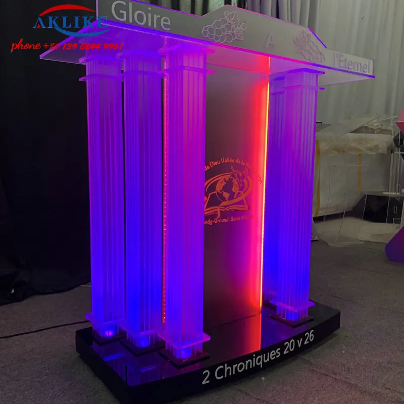Creative Company Pulpit Oath Church Platform Plexiglass Podium Consultation Lectern Wedding Hosting Pulpit Rostrum For Classroom