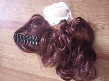 Extensiones de Cabello para mujer, coletas con ondas, 14 pulgadas, pelo sintético Rubio, extensión Natural