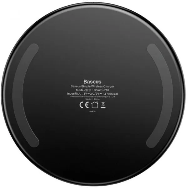 Беспроводное зарядное устройство Baseus Qi Wireless Charger Simple CCALL-JK01(Черный