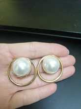 S925 aguja diseño coreano pendientes de Metal geométrico Irregular círculo lágrima perla simulada pendientes para las mujeres regalo