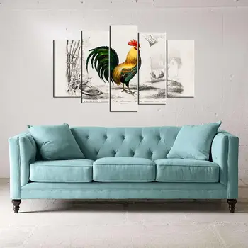 

Cock Themed 5 Piece Mdf Table