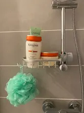 Estante de cesta de aluminio de una sola capa para baño, almacenamiento para champú, jabón, estante de ducha, organizador con ganchos, WB8007