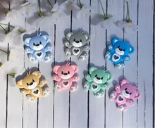 Baby Rattle Rodent-Toys Teething-Toy Silicone Personalized Bpa-Free Bear 10PCS 