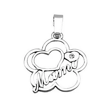 

Pendant 925 Sterling silver m mami flower openwork cubic zirconia [5142]
