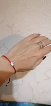 BPPCCR-pulsera de circonia cúbica para mujer, con diamantes de imitación redondos brillantes, pulsera de hilo de cuerda roja trenzada, pulseras de la suerte, Color plata