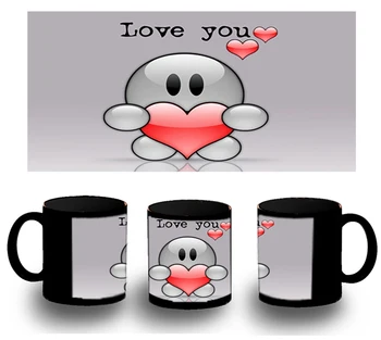 

CUP FULLY black I LOVE YOU black mug