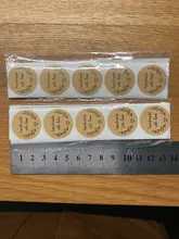 50 Uds. De pegatinas redondas de Kraft Natural hechas a mano, para scrapbooking, etiquetas adhesivas de sello de Gracias pegatina, papelería