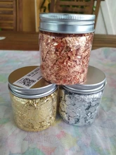3g Oro de imitación plata hoja de cobre lentejuelas brillos de hoja de escamas hojas a granel papel de aluminio para dorado DIY decoración artística de uñas