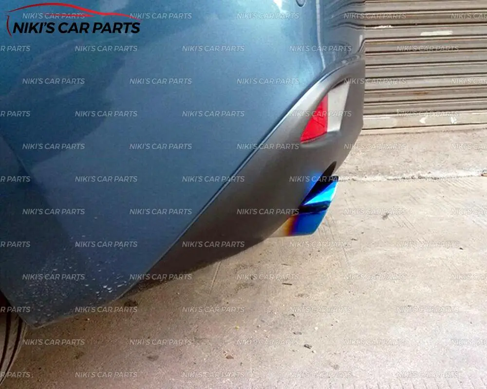 Насадки на выхлопные трубы для Mazda 3- HB из нержавеющей стали хромированная формовочная отделка Тюнинг Автомобиля