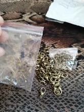 50 Uds. De cierres de langosta de Metal, 10, 12 y 14mm, ganchos con anillos de salto, conectores de corchetes de Color dorado, accesorios para collar, fabricación de joyas