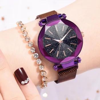 

WJ-8485 Luxury Bracelet Wrist Watches Starry Sky Rose Gold Watch Women Classic Exquisite Dial Watches Quartz Fashion reloj mujer