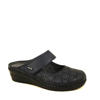 

Forelli Women Genuine Leather Navy Blue Slippers 22110 Made in Turkey Sneaker Slipper Sandal Anatomical Shoes Expert