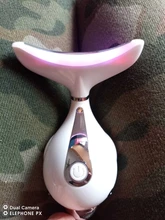 AmazeFan-masajeador de cuello Facial Led, 3 colores, fotonterapia, máquina de eliminación de arrugas de cara y cuello, Reduce el estiramiento de piel de doble barbilla