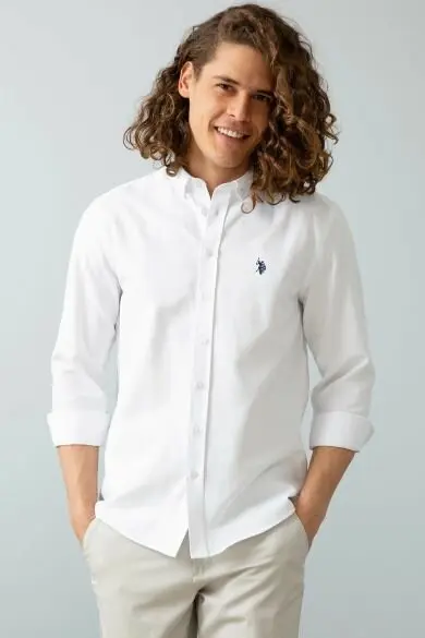 U.S. POLO ASSN. Men's Woven Gomlek - Цвет: Белый