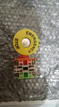 Interruptor de botón de parada de emergencia, equipo de elevación, bloqueo automático, tapa roja tipo seta 1NO 1NC DPST, CA 660V 10A