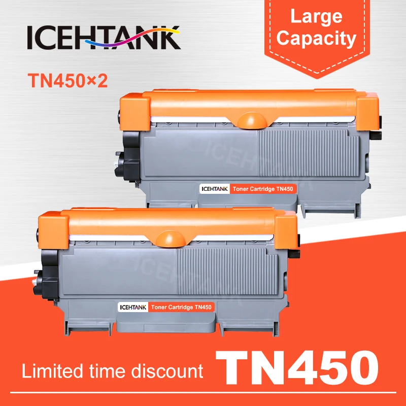 2 x TN-450 TN-2220 TN-2250 TN-2280 TN-27J TN450 для Brother DCP-7055 DCP7055 DCP-7060 DCP7060 DCP-7065 DCP7065 картриджи с