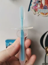 1PC chico s de silicona suave cepillos dentales de entrenamiento bebé niños Dental Cuidado Oral cepillo de dientes de bebé chico cepillo de dientes artículos de bebé