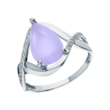 

Silver ring with cubic zirconia and jewelry stones sunlight sample 925