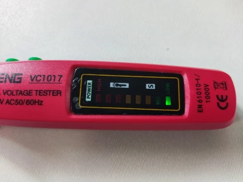 Отзыв о товаре Детектор напряжения переменного тока ANENG VC1017, тестер 12-1000 В, бесконтактная ручка, электрический индикатор, светодиодный измеритель напряжен... от пользователя V***v