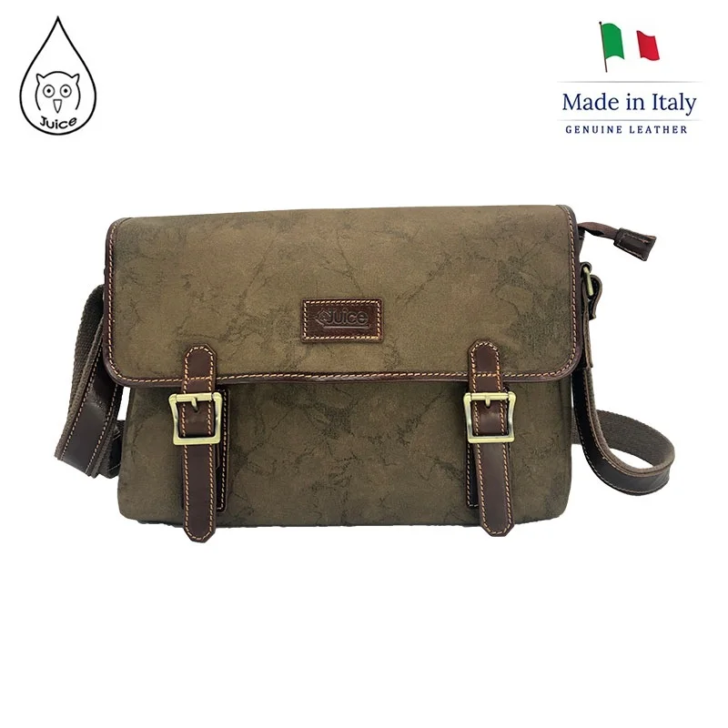 

Juice - made in Italy,Genuine leather,Canvas and Top leather, Black/Brown,cross body men ,briefcase men,112249