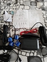 Eunavi 1set de Parktronic Kit de sensores de estacionamiento Led 4 6 8 sensores para todos los coches inversa asistencia Sistema de Control de Radar de marcha atrás