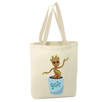

Angemiel Bag Blue Pots Happy Groot Shopping Beach Tote Bag
