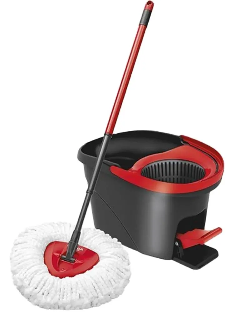 Vileda Spino Ultra Cleaning Mop Bucket Cleaning Kit Wash Floor Microfiber  Cloth Wet Dry Hands Tightening to Release the Mat