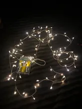 Lights Led-String Battery-Operated Firecracker Fairy Party Copper-Wire Christmas-Window