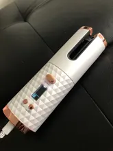 Rizador de pelo automático inalámbrico, rizador de pelo recargable por USB, rizador de pelo de cerámica con pantalla LCD