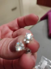 Pendientes de GEMA de moissanita de 0,5 quilates para mujer, joyería fina de color plata sólida 925 D