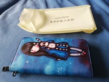 Billetera larga con estampado de dibujos animados para chicas, billetera de alta calidad duradera de PU estándar, carteras encantadoras de gran capacidad para mujeres