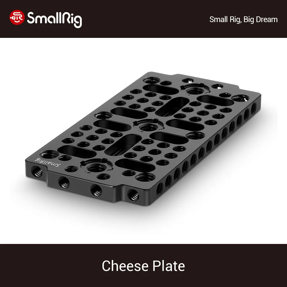 

SmallRig Cheese Plate Multi-purpose Switching Plate With 1/4 3/8 Arri Threading Holes For Blackmagic URSA Mini Camera - 1681