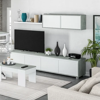 

Furniture for Living Room TV white color Artic and Cement model GREY