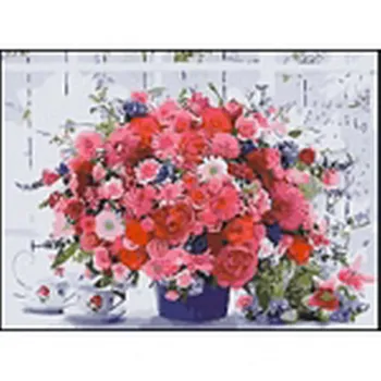 

Painting by numbers on canvas 30x40 cm "pink bouquet" Red Cat st070