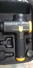 Phoenix-pistola de masaje de percusión a2, masajeador corporal eléctrico negro, terapia con 4 cabezales, MG55008