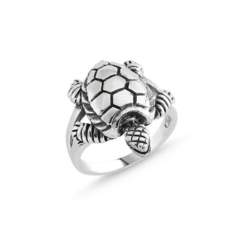 

Silver 925 Sterling Sterling Turtle Pattern Ring