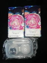 EASYCON mitad marrón Luna lentes de contacto de color para los ojos anual de aspecto Natural maquillaje pupila pequeña exclusiva 2 unids/par de los ojos