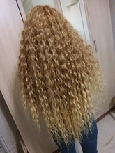 Ídolo de moda suelta el pelo de la onda profunda mechones extensiones de cabello Ombre mechones 28-32 pulgadas 120g Super largo pelo sintético del pelo rizado del pelo de la onda