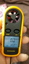 Anemómetro Digital 0-30 m/s, anemómetro-10 ~ 45C, medidor de temperatura con pantalla de retroiluminación LCD