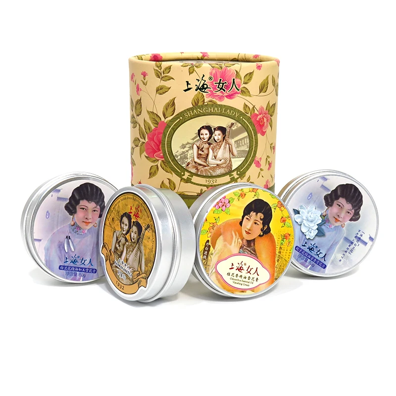 Shanghai Beauty Vanishing Cream box-packed 4 green hydrating nourishing box set pack cost effective multiple aroma options