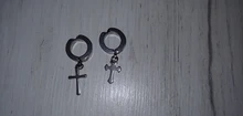 Suave Cruz bala de acero inoxidable pendientes de Clip pendientes largos aretes pendientes sin perforar para las mujeres pendiente Punk joyería No agujero oreja 1 pieza
