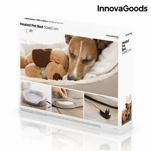 Электрическая термальная массажная кровать для домашних животных InnovaGoods 18W InnovaGoods