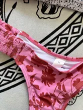Miyouj-Bikini Floral con volantes y realce para mujer, traje de baño Sexy con cordones, Bañador estampado, conjunto de Bikini brasileño 2020