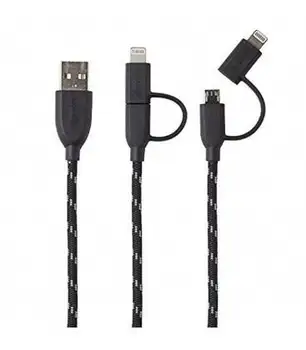 

BOOMPODS CORD DUO BRAIDED 1M LIGHTNING/MICRO USB TO USB