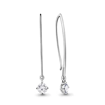 

Aquamarine earrings with cubic zirconia, 925 sterling silver
