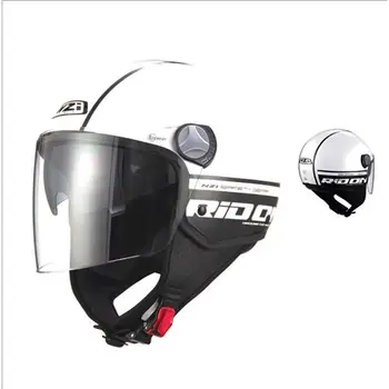 

JET HELMET NZI CAPITAL 2 DUO RIDON WHITE BLACK WITH GLASSES